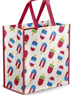 Freedom pops patriotic reusable shopping bag